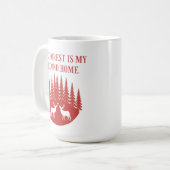 Der Wald ist meine zweite Zuhause | Hirschjagd Kaffeetasse (Vorderseite Links)