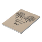 Der Wald ist schön, dunkel und tief Notizblock (Rotiert)