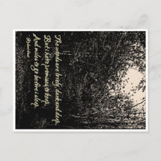 Der Wald ist schön, dunkel und tief.. Postkarte