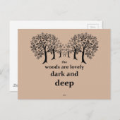 Der Wald ist schön, dunkel und tief Postkarte (Vorne/Hinten)