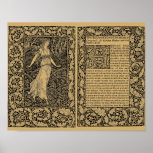 Der Wald jenseits der Welt von William Morris Poster