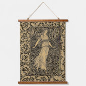 Der Wald jenseits der Welt von William Morris Wandteppich Mit Holzrahmen (Vorderseite)