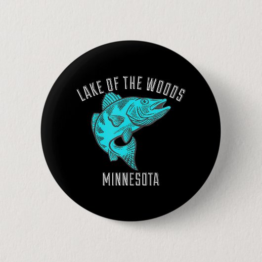 Der Wald-Minnesota-See Angeln Button (Vorderseite)