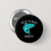 Der Wald-Minnesota-See Angeln Button (Vorne & Hinten)