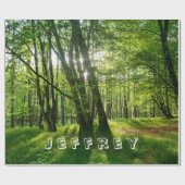 Der Wald mit Deinem Namen Geschenkpapier (Flach)