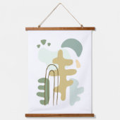 Der Wald modern Abstrakt Wandteppich Mit Holzrahmen (Vorderseite)