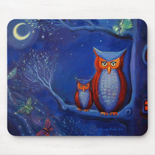Der Wald nachts - Mäusematte Mousepad (Vorne)