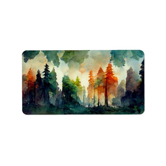 Der Wald (Natur) Adressaufkleber (Vorne)