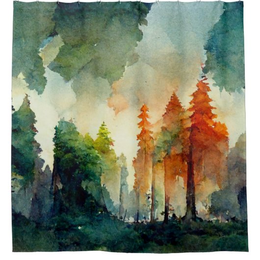 Der Wald (Natur) Duschvorhang (Vorderseite)