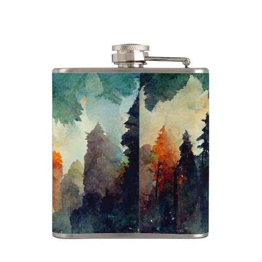 Der Wald (Natur) Flachmann (Rückseite)