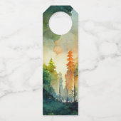 Der Wald (Natur) Flaschenanhänger (Vorderseite)