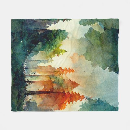 Der Wald (Natur) Fleecedecke (Vorderseite (Horizontal))