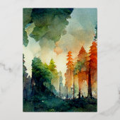 Der Wald (Natur) Folieneinladung (Rückseite)