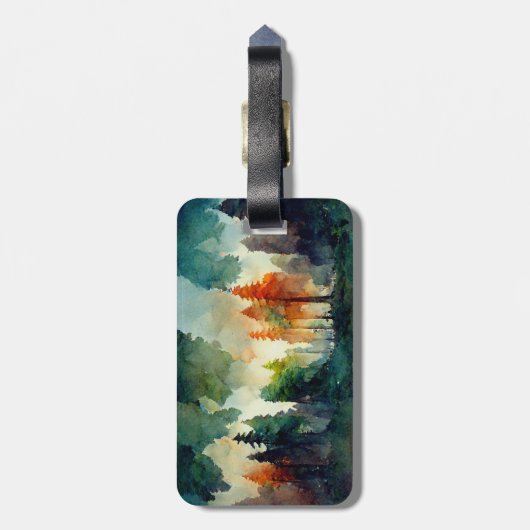 Der Wald (Natur) Gepäckanhänger (Rückseite vertikal)