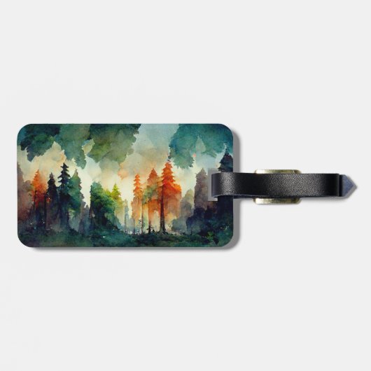 Der Wald (Natur) Gepäckanhänger (Rückseite horizontal)