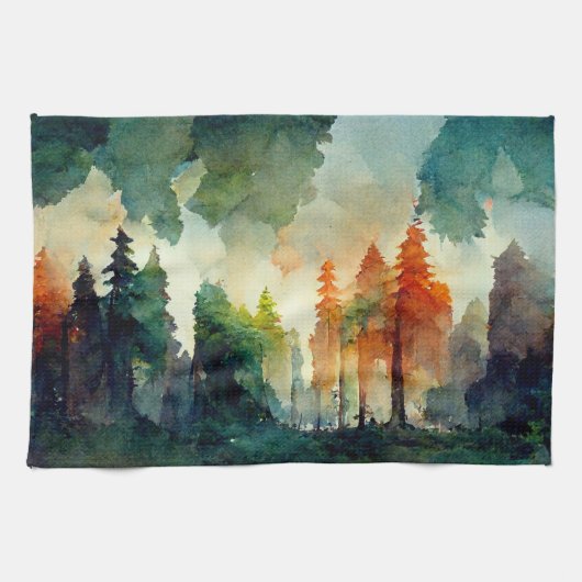 Der Wald (Natur) Geschirrtuch (Horizontal)