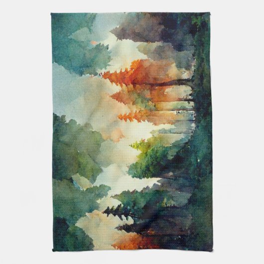 Der Wald (Natur) Geschirrtuch (Vertikal)