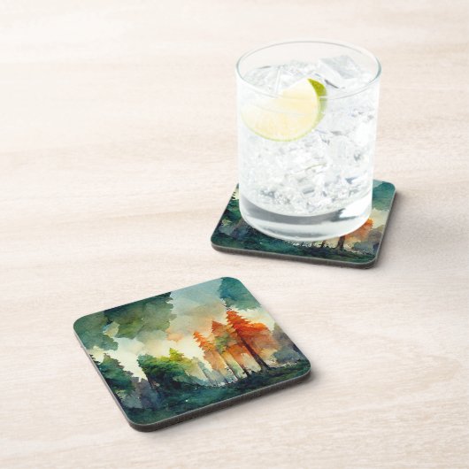 Der Wald (Natur) Getränkeuntersetzer (Rechte Seite)