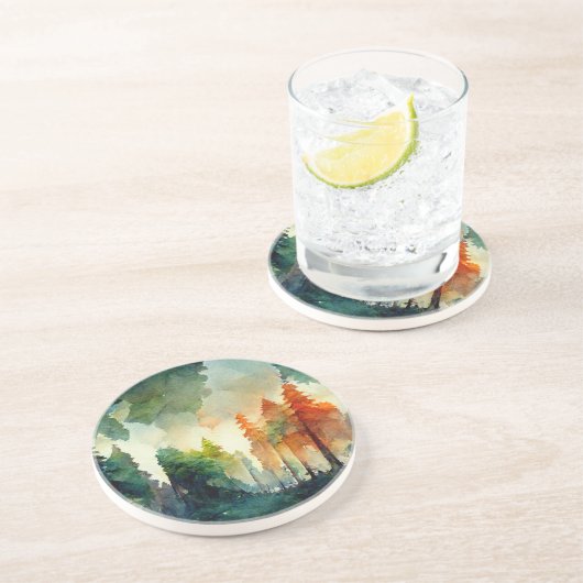 Der Wald (Natur) Getränkeuntersetzer (Seite)