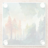 Der Wald (Natur) Glasuntersetzer (Rückseite)