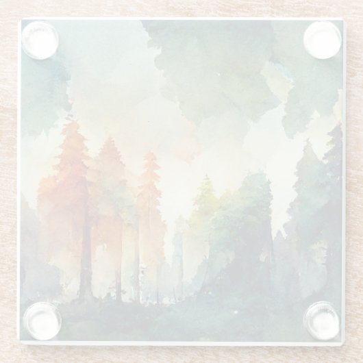 Der Wald (Natur) Glasuntersetzer (Rückseite)