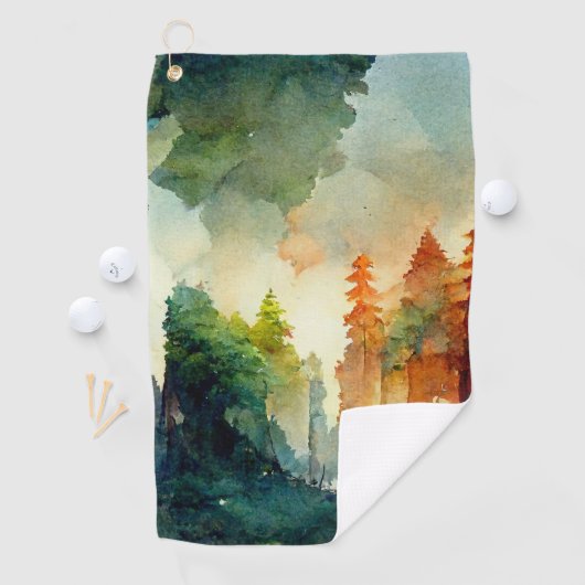 Der Wald (Natur) Golfhandtuch (Insitu)