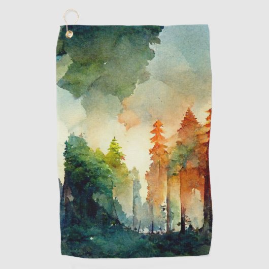 Der Wald (Natur) Golfhandtuch (Vorderseite)