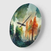 Der Wald (Natur) Große Wanduhr (Winkel)