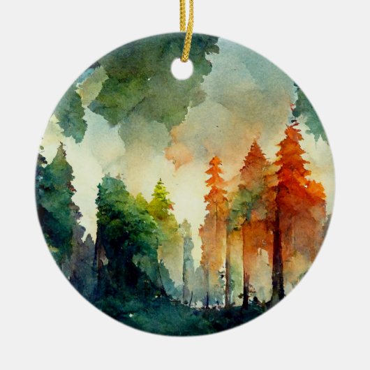 Der Wald (Natur) Keramik Ornament (Vorne)