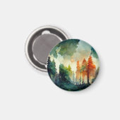 Der Wald (Natur) Magnet (Vorderseite/Rückseite)