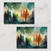 Der Wald (Natur) Mitteilungskarte (Vorne/Hinten)