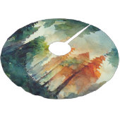 Der Wald (Natur) Polyester Weihnachtsbaumdecke (Schrägansicht)