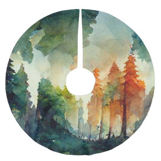 Der Wald (Natur) Polyester Weihnachtsbaumdecke (Vorderseite)