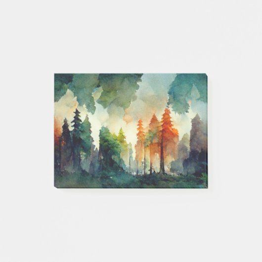 Der Wald (Natur) Post-it Klebezettel (Vorderseite)