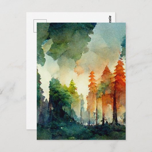 Der Wald (Natur) Postkarte (Vorne/Hinten)