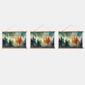 Der Wald (Natur) Wandteppich Mit Holzrahmen (Dreifach)