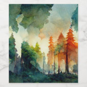 Der Wald (Natur) Weinetikett (Einzelnes Label)