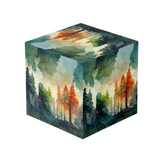 Der Wald (Natur) Würfel (Rückseite Schrägansicht)