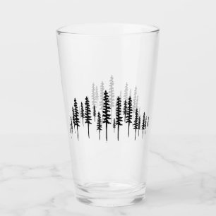 Der Wald von Bäumen Pint Glas