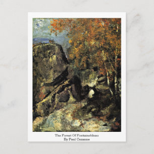 Der Wald von Fontainebleau von Paul Cezanne Postkarte