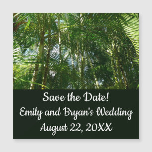 Der Wald von Palmen tropische Natur Magnetkarte