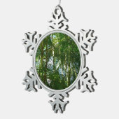 Der Wald von Palmen tropische Natur Schneeflocken Zinn-Ornament (Rechts)