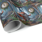 Der Wald wächst um fünf Uhr Geschenkpapier (Rolleneckpunkt)