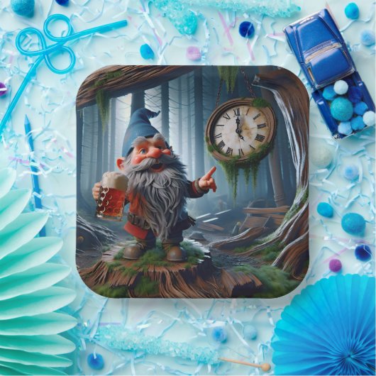 Der Wald wächst um fünf Uhr Pappteller (Party)