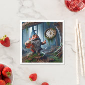 Der Wald wächst um fünf Uhr Serviette (Beispiel)