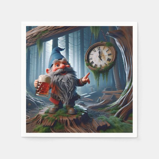 Der Wald wächst um fünf Uhr Serviette (Vorderseite)