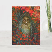 Der Waldgeist Halloween Feiertagskarte (Vorderseite)