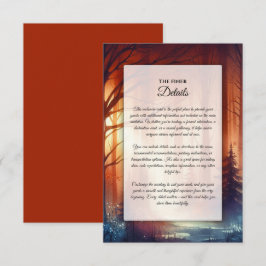 Der Waldzauber fallender Blätter Begleitkarte