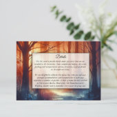 Der Waldzauber fallender Blätter Begleitkarte (Stehend Vorderseite)