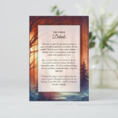 Der Waldzauber fallender Blätter Begleitkarte (Stehend Vorderseite)